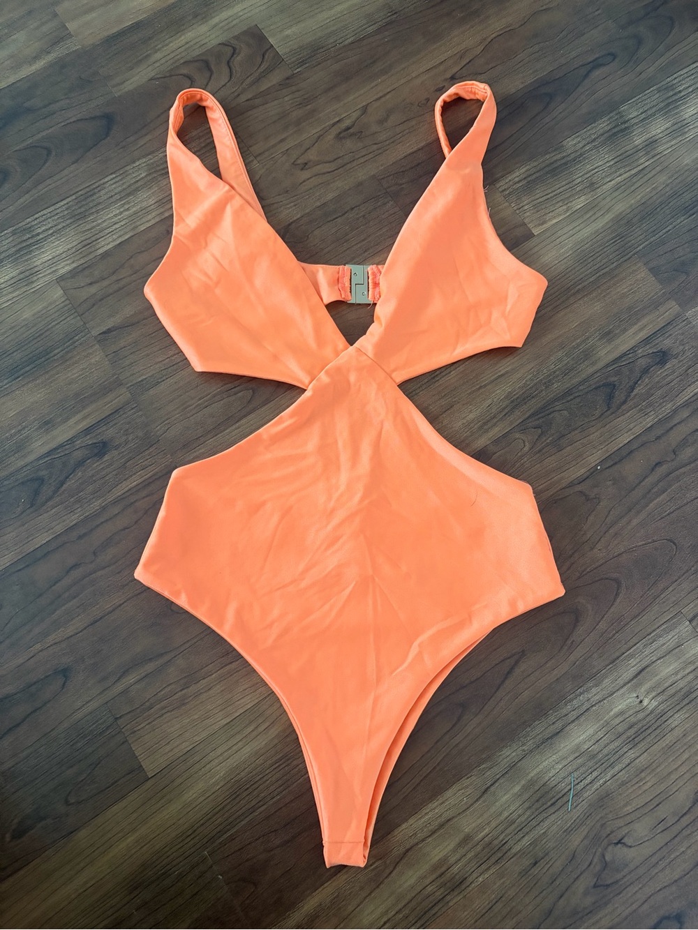 Windsor Neon Orange Cutout One-Piece Swimsuit